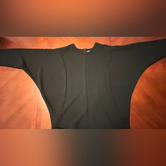 Zara black maxi dress medium dolman sleeves NWOT - Picture 8 of 8